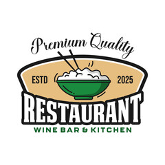 Restaurant premium logo emblem vector design