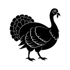 Thanksgiving Turkey silhouette vector illustration