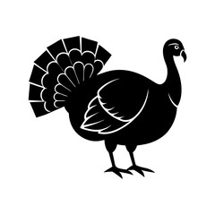 Thanksgiving Turkey silhouette vector illustration