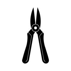 Tin snips silhouette illustration