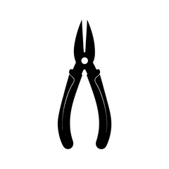 Tin snips silhouette illustration