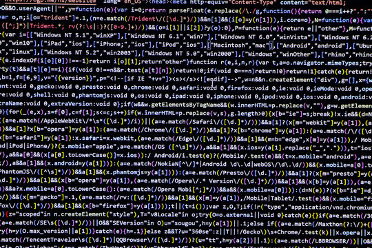 Programming coding screen, web developer coding screen
