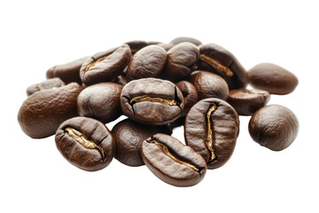 Naklejka premium Falling coffee beans in motion add energy and flavor to your next creative coffee themed design