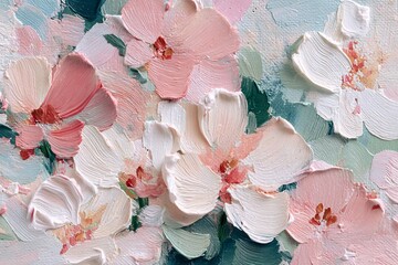 Soft abstract spring background with gentle floral patterns in pastel hues inviting a sense of tranquility and renewal