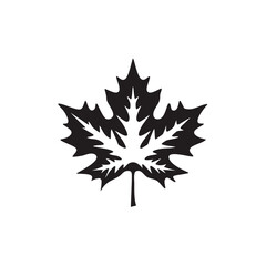 Maple leaf silhouette canada symbol graphic icon