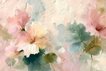 Soft abstract floral-inspired background featuring delicate pastel colors and gentle brush strokes highlighting nature's beauty