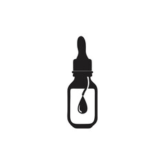 Essential oil bottle with dropper vector graphic