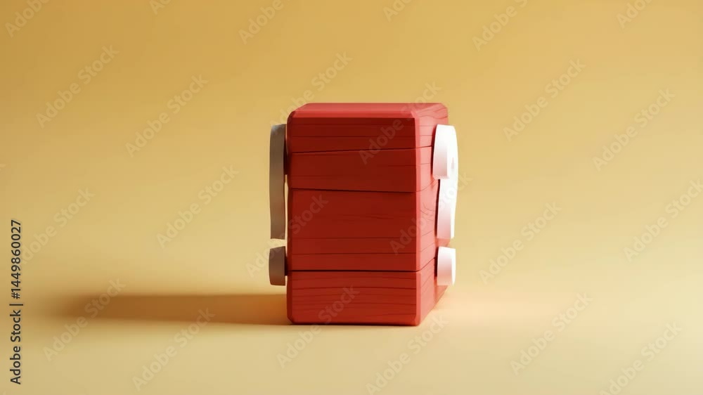 Poster background with ample copy space and an isolated block displaying a question mark.