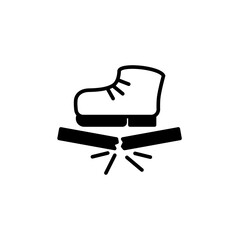 don't step on icon, simple flat style, illustration, logo sign symbol pictogram template, for ui or ux isolated on white for mobile app, editable