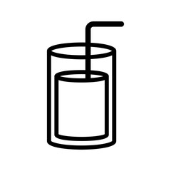 water glass icon , Glass of water and water drop line icon. vector illustration on white background