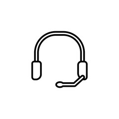 earphone icon, simple flat style, illustration, logo sign symbol pictogram template, for ui or ux isolated on white for mobile app, editable