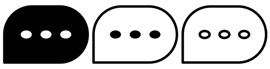 Comment icon speech bubble, simple flat style, illustration, logo sign symbol pictogram template, for ui or ux isolated on white for mobile app, editable