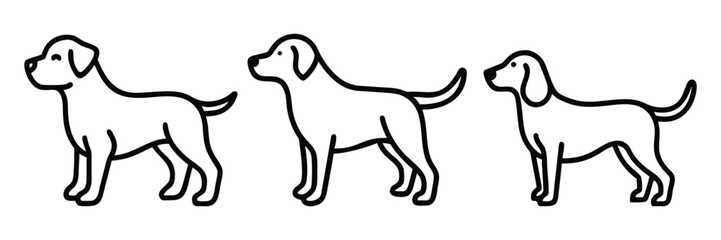 Cute Dog icon vector symbol on white background