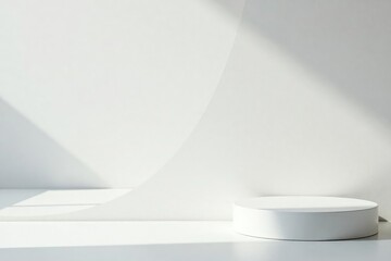 Spotless white surface ideal for product display , smooth, shadow