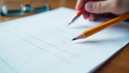 Close-up of ballot paper, pencil & voting booth , choice, privacy, isolated
