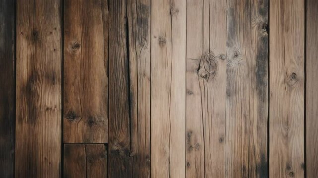 Antique brown wooden surface. Bark texture. Rustic video. Plank surface