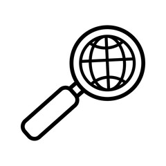 Search Icon vector illustration, magnifying glass symbol, search icon clip art , zoom in and zoom out symbol, Magnifying glass sign isolated