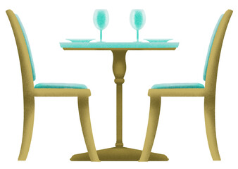 Fototapeta premium Dining Table and Chairs