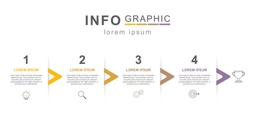 Numbered infographic with torn paper style