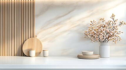 Elegant interior design for living room with floral touch modern home aesthetic display