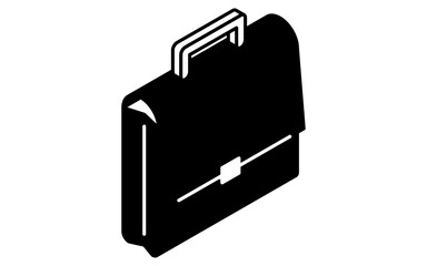 通学鞄のシンプルな線画アイコン、アイソメトリックイラスト