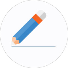 Colored Pencil Illustration Icon, can be used for icons, symbols and images