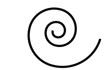 Abstract Black Spiral Design Element Graphic