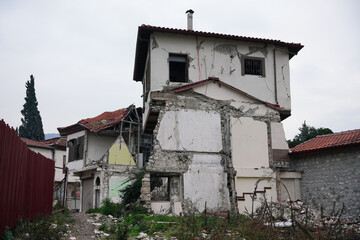 Damaged building in Antakya, Hatay after 6 February 2023 Earthquakes