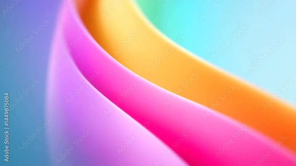 Poster abstract colorful waves with soft gradients flow smoothly, evoking calmness and creativity – ideal f