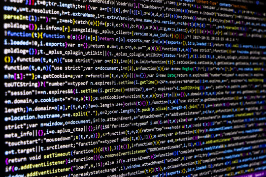 Programming coding screen, web developer coding screen