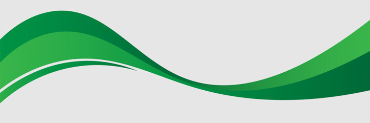 Vector green line background curve element with white space for text and message design, overlapping layers, vector