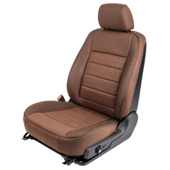 Brown car seat isolated on transparent background