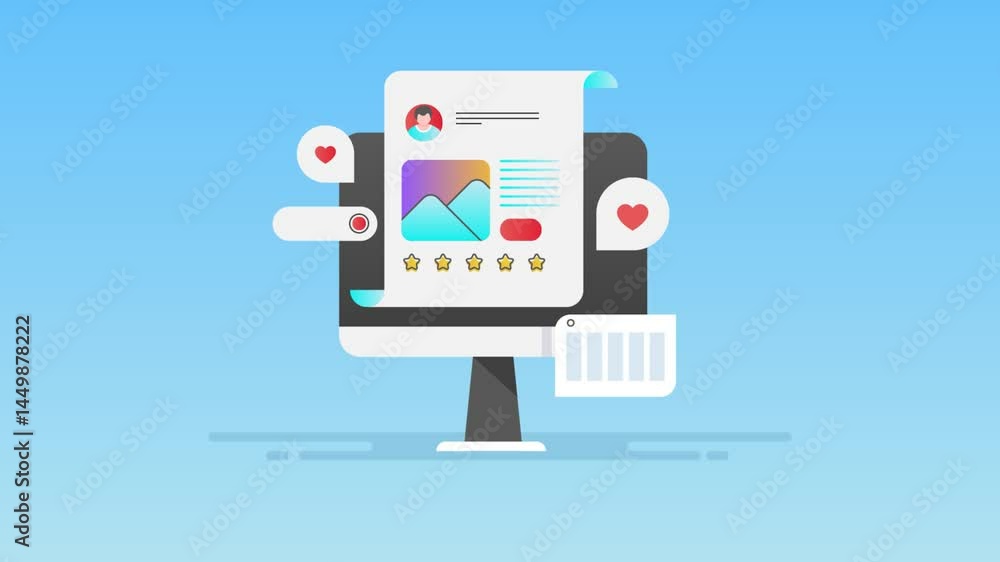 Poster attract customer with valuable content, publish and distribution strategically integrate with market