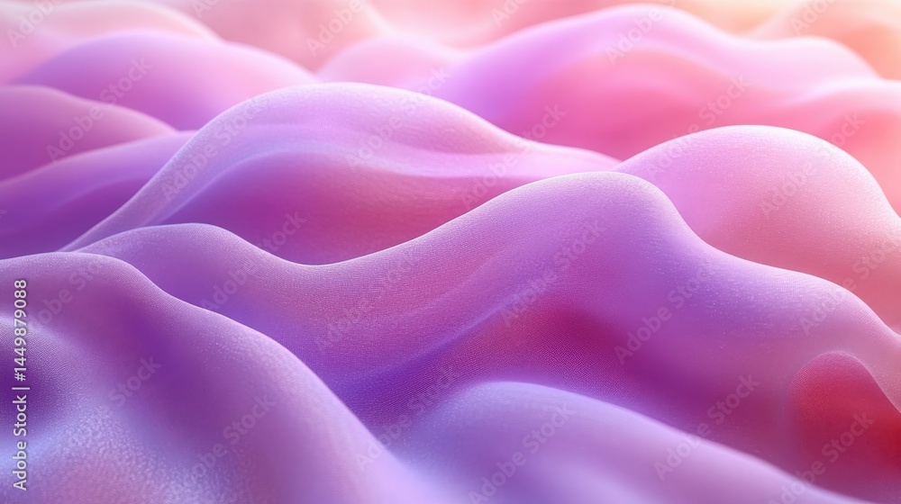 Aufkleber abstract smooth surface with soft pastel gradient waves and undulations