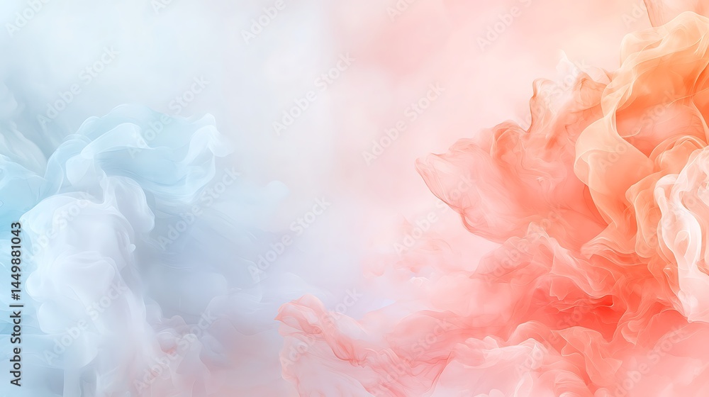 Aufkleber soft color palette in fluid abstract artwork ethereal digital artistic expression