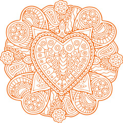 Beautiful flower art and mandala vector design