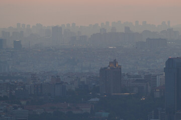 Naklejka premium View of Istanbul City during Sunset