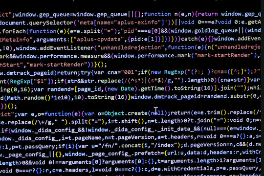 web developer coding screen, technology background
