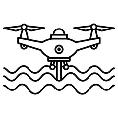 Drone Vector Silhouette illustration