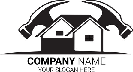 Fototapeta premium silhouette of property and construction logo.