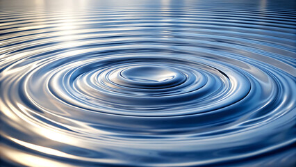 Water ripple surface in white for abstract calm minimalist transparent background texture