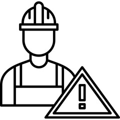Worksite Sign Icon