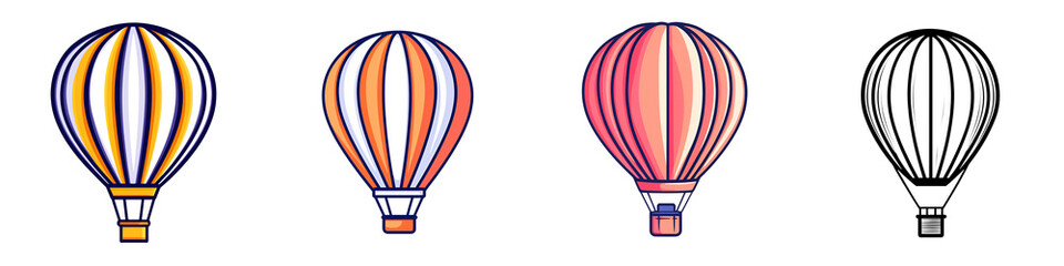Fototapeta premium Hot air balloon transport for adventure and