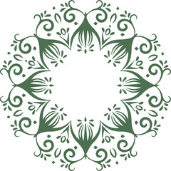 Beautiful flower art and mandala vector design