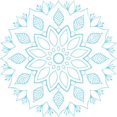 Beautiful flower art and mandala vector design