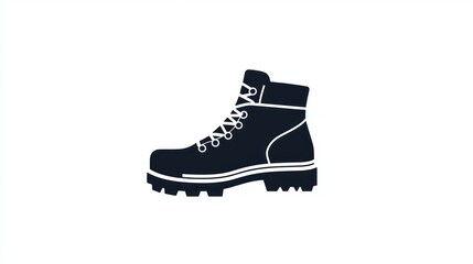 Hiking boot icon, simple illustration, flat design