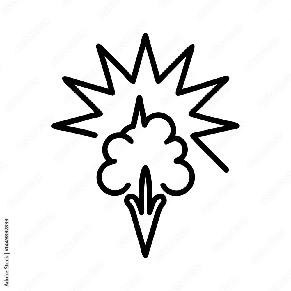 Poster blast explosion on transparent background for web and graphic design