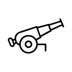 cannon on transparent background for web and graphic design