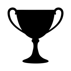 Black silhouette of a trophy or championship cup, perfect award symbol