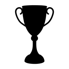 Silhouette of a trophy cup representing victory and achievement in competition